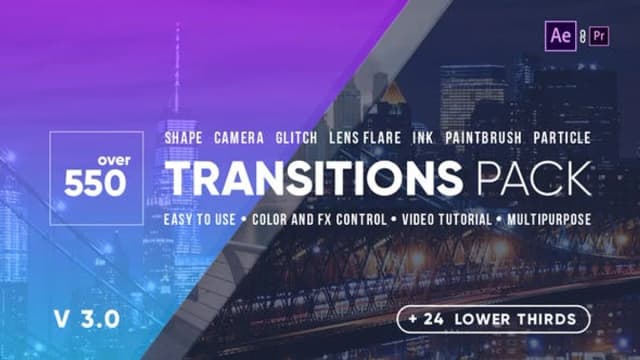 Обложка курса: [AE] Transitions 550 + 250. Площадка: Складчик