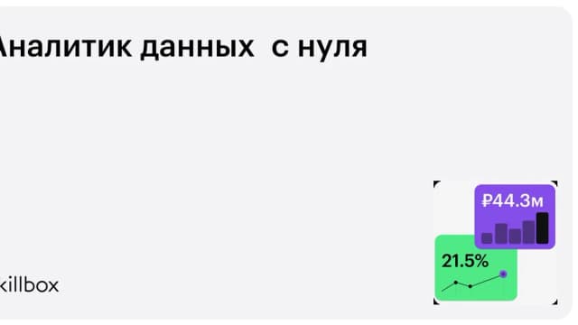 Обложка курса «Аналитик данных с нуля» на Skillbox