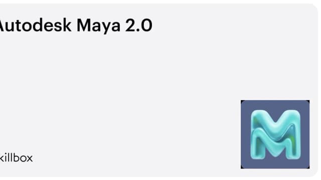 Обложка курса «Autodesk Maya 2.0» на Skillbox