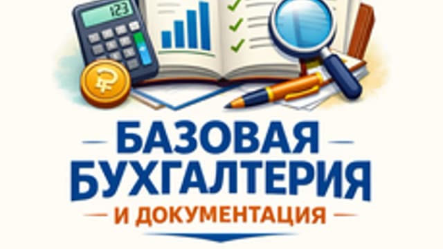 Обложка курса «Базовая бухгалтерия и документация» на Stepik