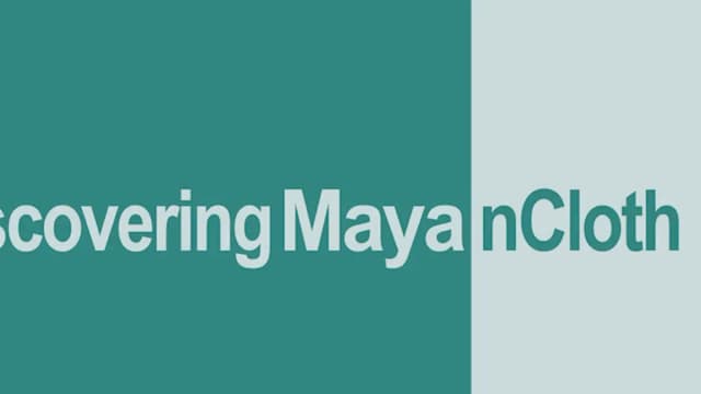 Обложка курса: Discovering Maya nCloth. Площадка: Складчик