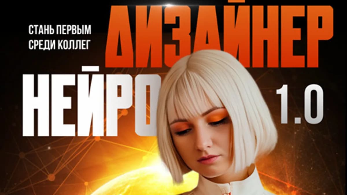 Обложка курса: Дизайнер нейро 1.0. Тариф Всё сам (Мария Костяева). Площадка: Складчина.biz