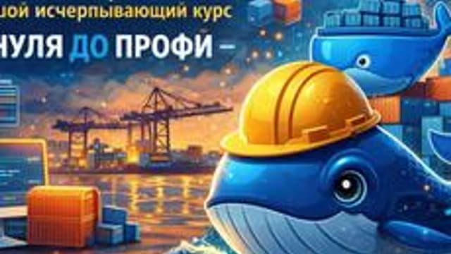 Обложка курса «Docker большой исчерпывающий курс с нуля до профи» на Stepik