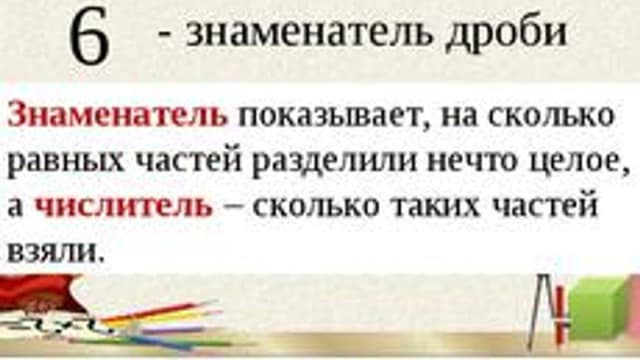 Обложка курса «Дроби» на Stepik