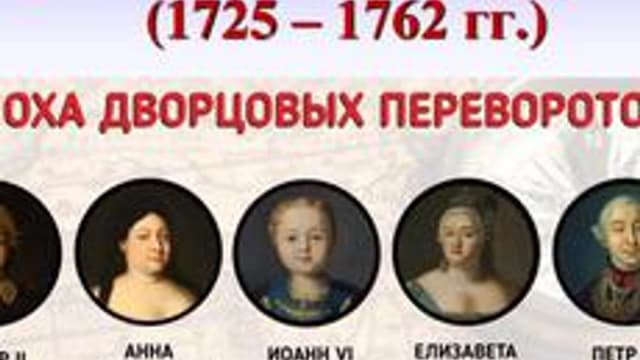 Обложка курса «Эпоха дворцовых переворотов» на Stepik
