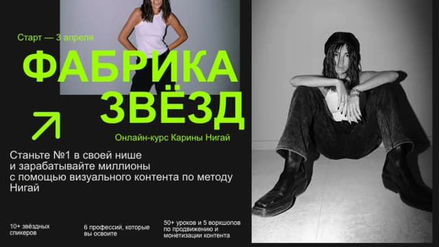Обложка курса: Фабрика Звезд. Тариф Звёздный (Карина Нигай). Площадка: Складчина.biz