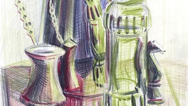 Обложка курса: Фактуры цветными карандашами: Натюрморты [Мария Хаэт]. Площадка: Складчик