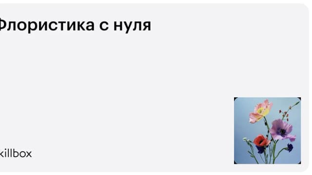 Обложка курса «Флористика с нуля» на Skillbox