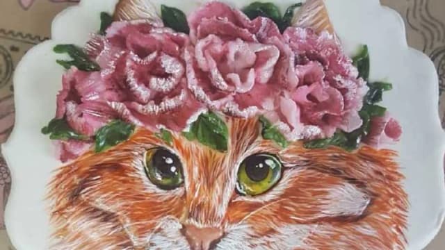 Обложка курса: [Где торт?] Роспись пряника «Кот» (Татьяна Беляева). Площадка: Складчина.biz