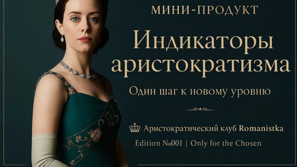 Обложка курса: Индикаторы аристократизма [romanistka] [Натали Романистка]. Площадка: Складчик