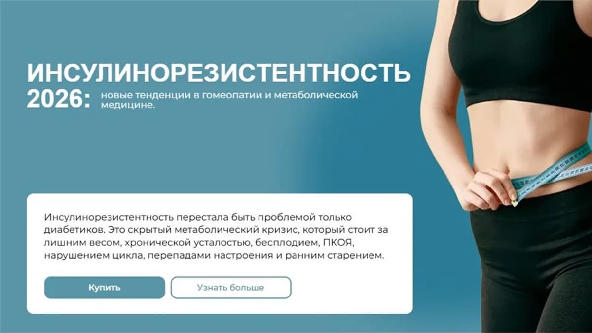 Обложка курса: Инсулинорезистентность (2026) [Екатерина Гончарова]. Площадка: Складчик