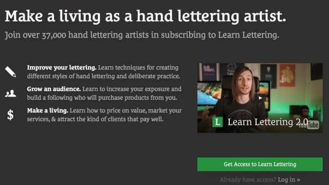 Обложка курса: Learn Lettering 2.0. Площадка: Складчик
