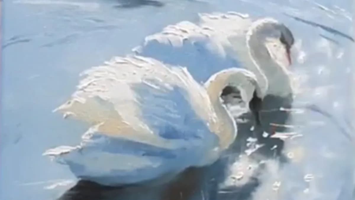 Обложка курса: Лебеди (Вугар Мамедов). Площадка: Складчина.biz