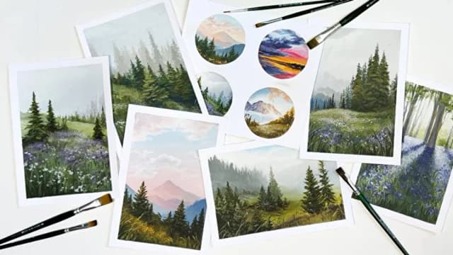 Обложка курса: Лесочек. Акрил [artboxstudio]. Площадка: Складчик