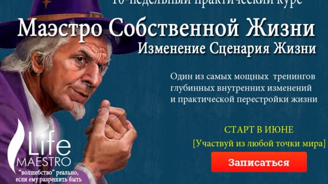 Обложка курса: Маэстро Собственной Жизни. Площадка: Складчик