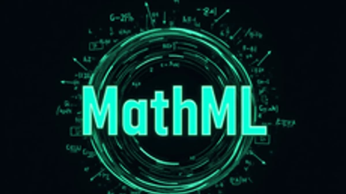 Обложка курса «MathML: язык математической разметки» на Stepik