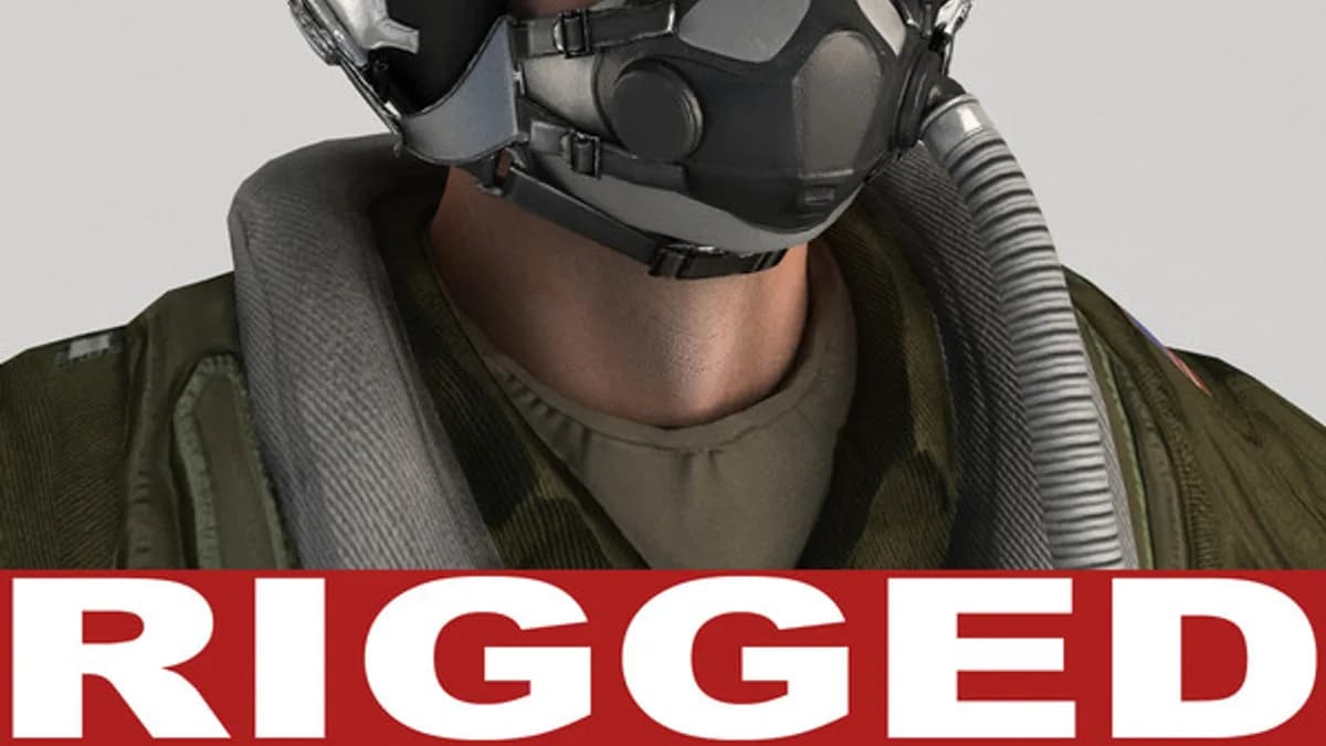 Обложка курса: Military Pilot V4 Rigged. Площадка: Складчик