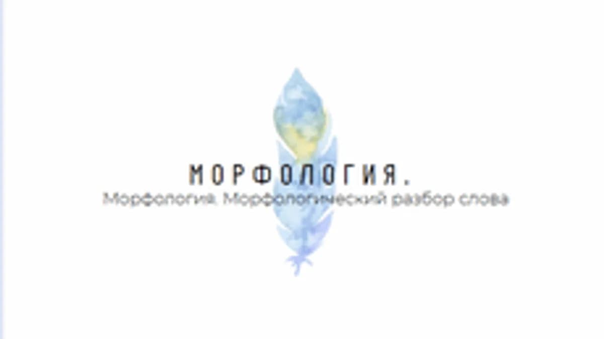Обложка курса «Морфология: Морфологический разбор слова» на Stepik