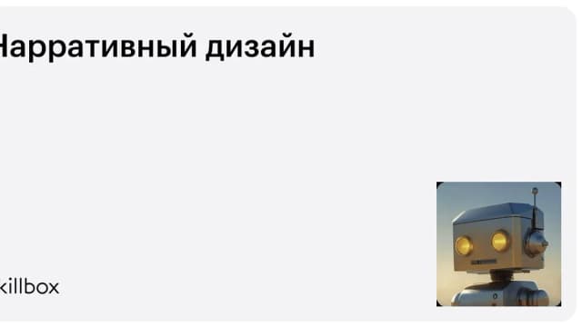 Обложка курса «Нарративный дизайн» на Skillbox