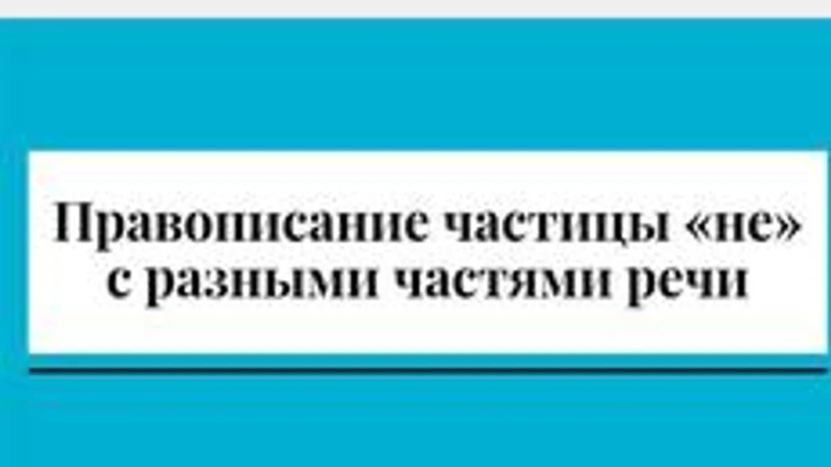 Обложка курса «НЕ в русском языке. "НЕ" — частица или приставка?» на Stepik