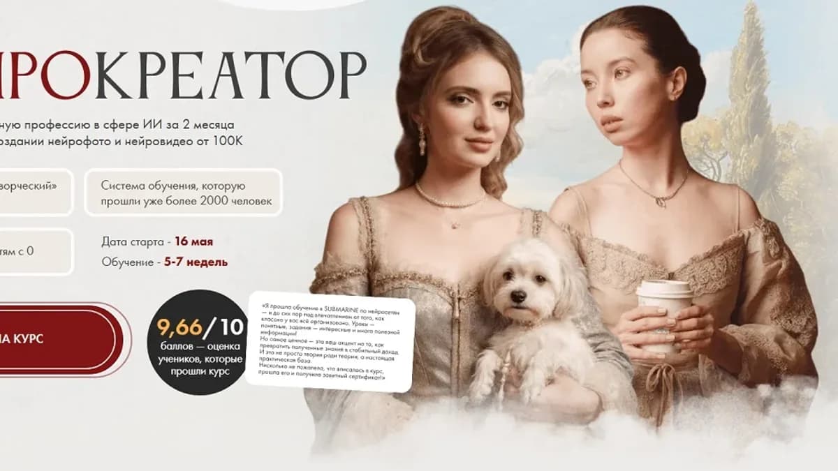 Обложка курса: Нейрокреатор. Площадка: Skladchina.com