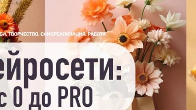 Обложка курса: Нейросети с 0 до PRO (Настя Гусева). Площадка: Складчина.biz