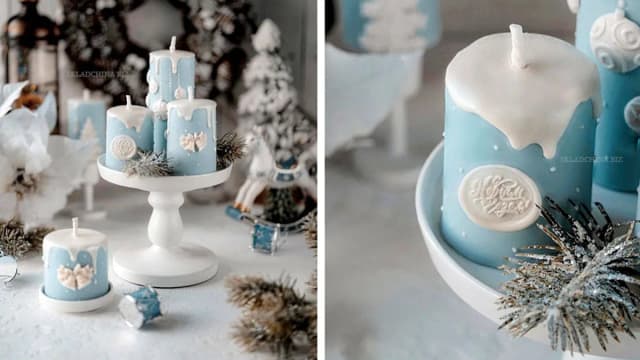 Обложка курса: Новогодние зефирные свечи (Марина Невская). Площадка: Складчина.biz