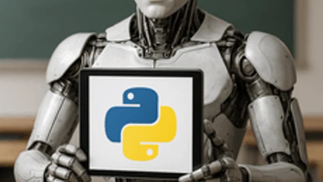 Обложка курса «Обучение Python c нуля на практике с ИИ (Бесплатно)» на Stepik
