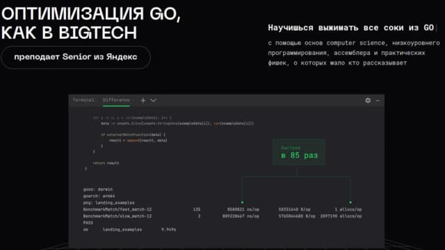 Обложка курса: Оптимизация Go, как в BigTech [Balun Courses] [Игорь Панасюк]. Площадка: Складчик