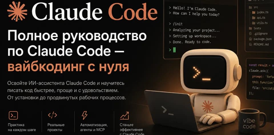 Обложка курса «Полное руководство по Claude Code»