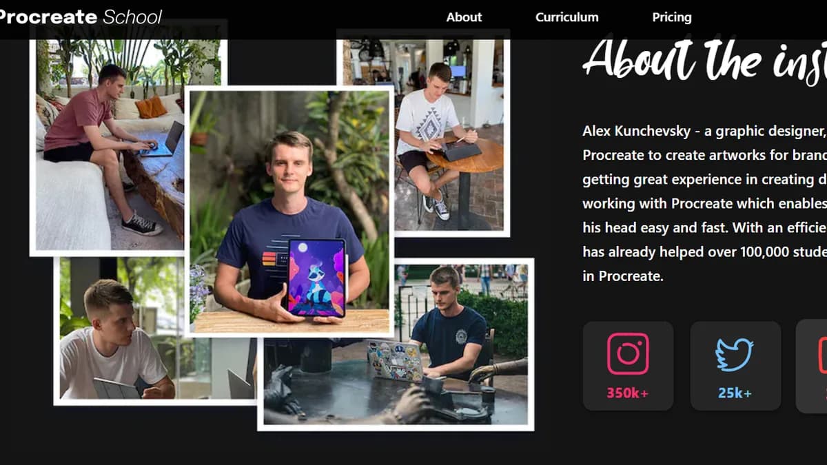 Обложка курса: Полный Procreate класс. [Procreate.School] [Alex Kunchevsky]. Площадка: Складчик