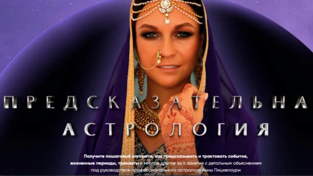 Обложка курса: Предсказательная астрология [Анна Пицхелаури]. Площадка: Складчик