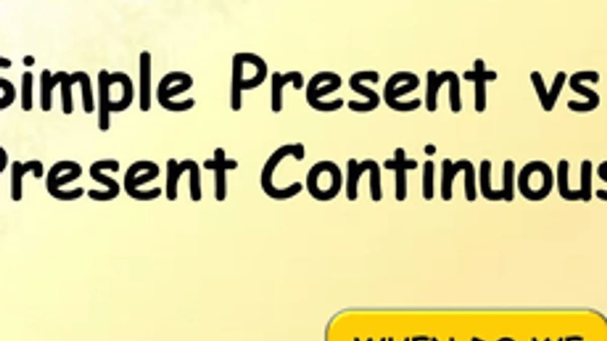 Обложка курса «Present Simple and Present Continuous» на Stepik