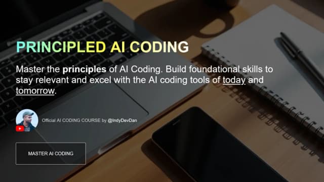 Обложка курса: Principled AI Coding [IndyDevDan]. Площадка: Складчик