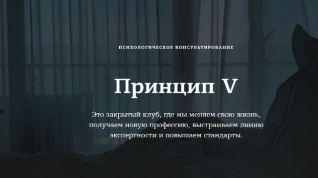 Обложка курса: Принцип V [Марина Чернов]. Площадка: Складчик