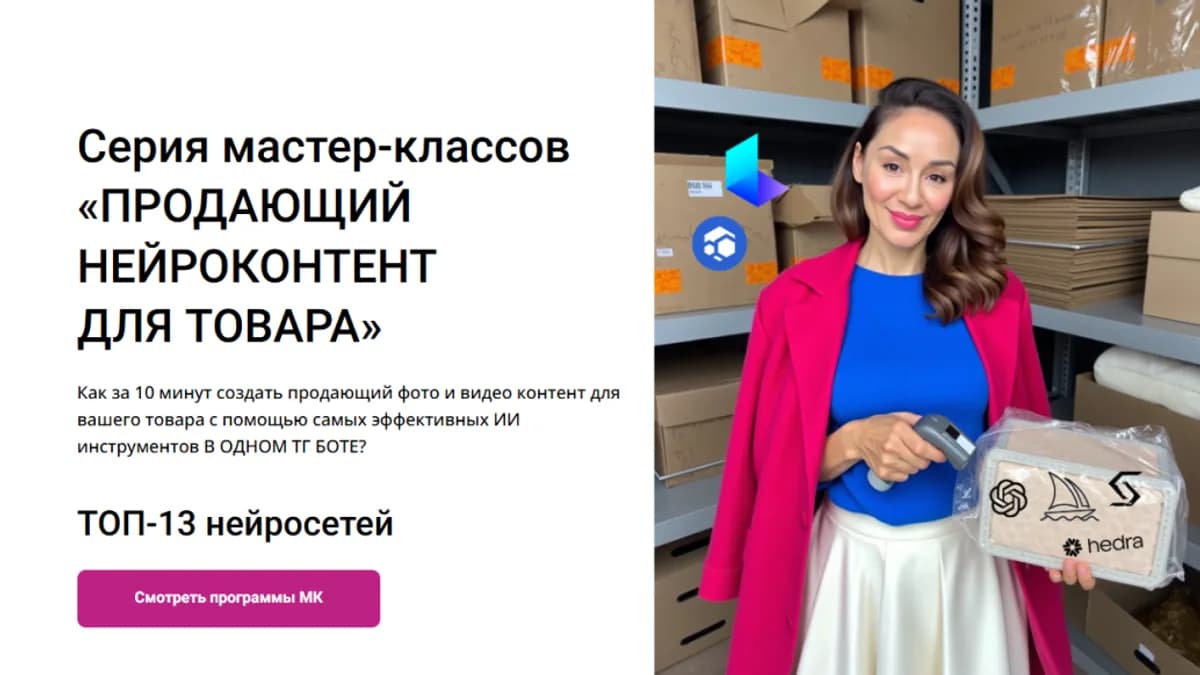 Обложка курса: Продающий нейроконтент для товара. Площадка: Складчик