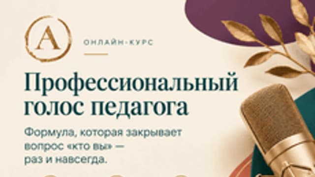 Обложка курса «Профессиональный голос педагога» на Stepik