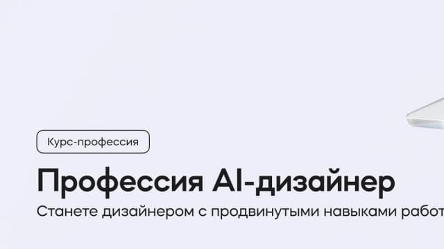 Обложка курса «Профессия AI-дизайнер» на площадке VideoSmile