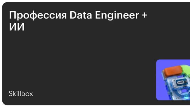 Обложка курса «Профессия Data Engineer + ИИ» на Skillbox