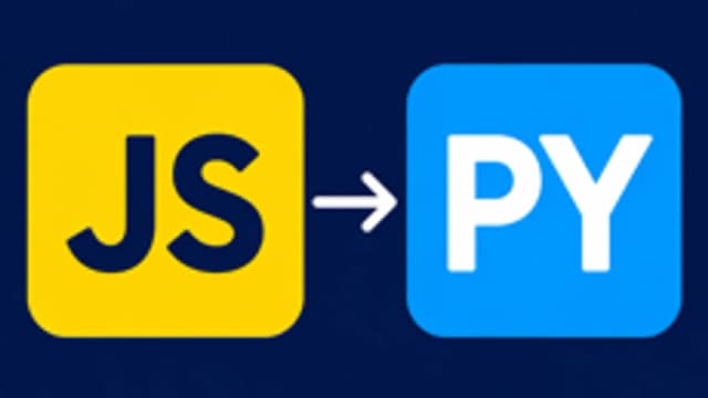 Обложка курса «Python для JavaScript-разработчиков» на Stepik
