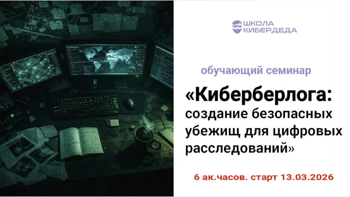 Обложка курса: [Школа кибердеда] Киберберлога. Площадка: Складчина.biz