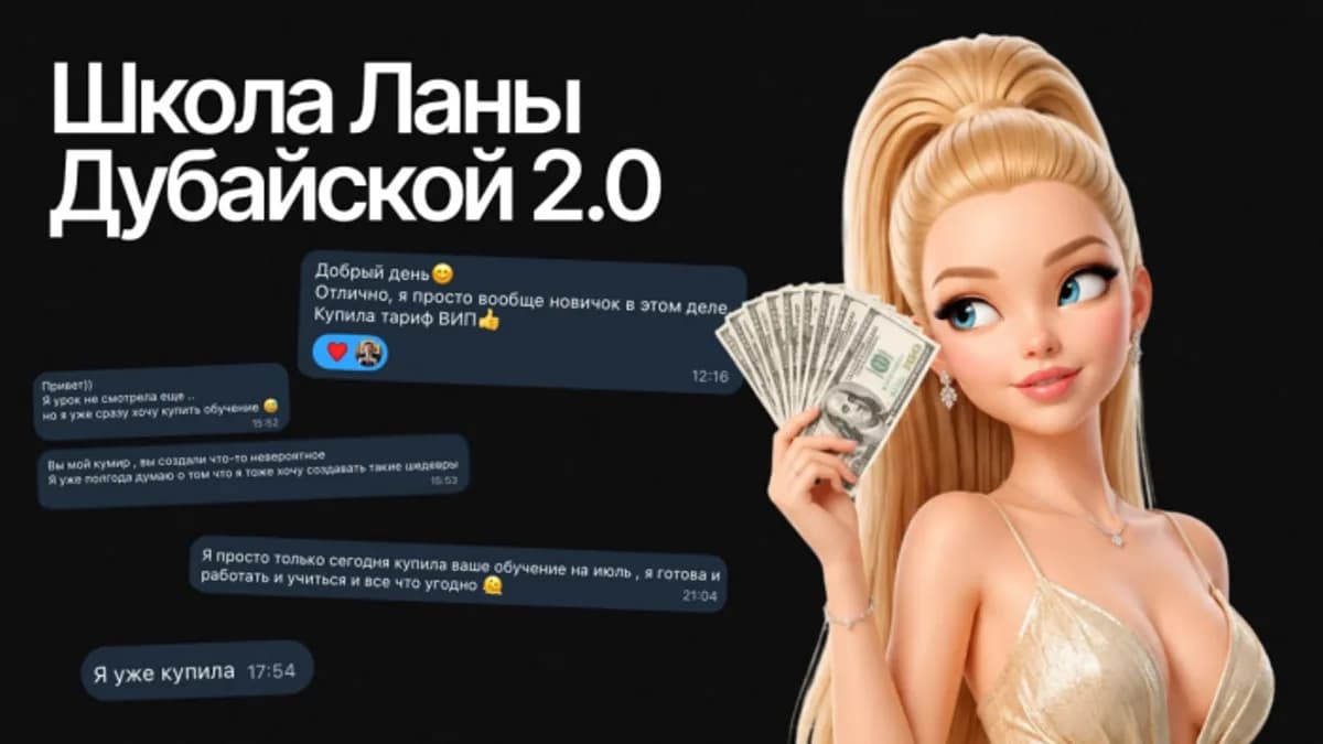 Обложка курса: Школа Ланы Дубайской 2.0 (Лана Дубайская). Площадка: Складчина.biz