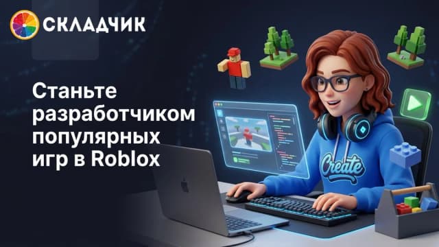 Обложка курса: Создание игр в Roblox [TutorPlace] [Наталия Дмитриева]. Площадка: Складчик