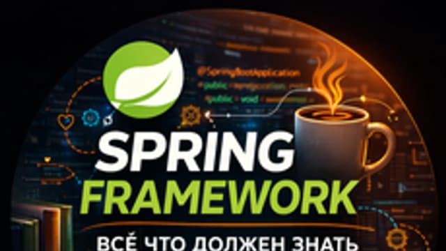 Обложка курса «Spring Framework: всё что должен знать Java Middle разработчик» на Stepik
