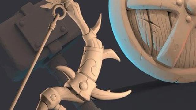Обложка курса: Стилизованное оружие в Zbrush [Udemy] [Denis Ovsyannikov]. Площадка: Складчик