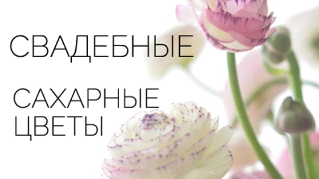 Обложка курса: Свадебные сахарные цветы. Площадка: Складчик
