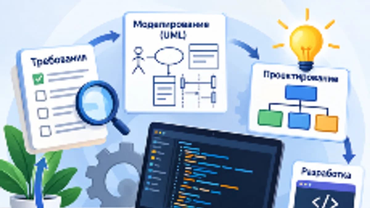 Обложка курса «Технология разработки программного обеспечения» на Stepik