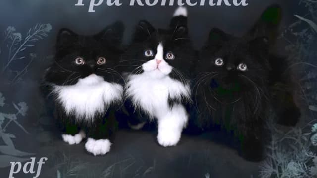 Обложка курса: Три котенка + Глазки с белками (Наталья Долгая). Площадка: Складчина.biz