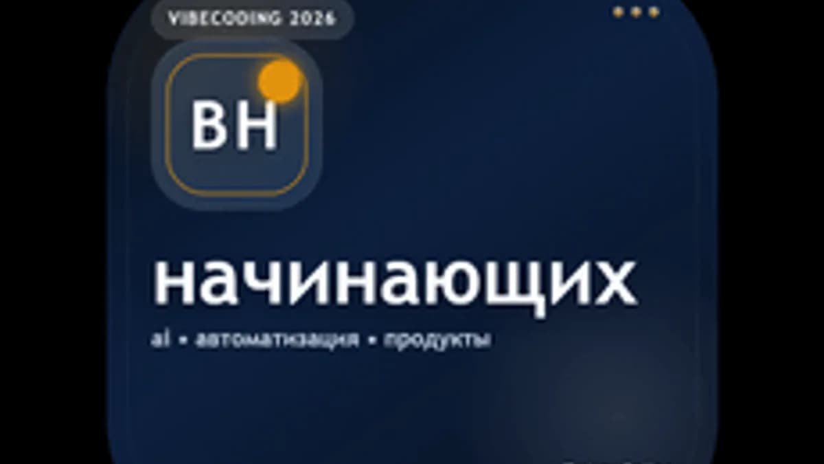 Обложка курса «Вайбкодинг для начинающих» на Stepik