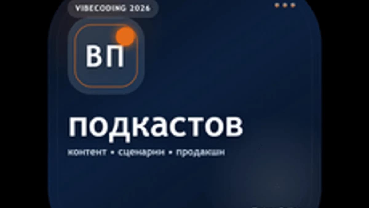 Обложка курса «Вайбкодинг для подкастов» на Stepik